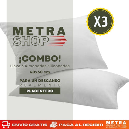 Set X3 Almohadas Siliconada