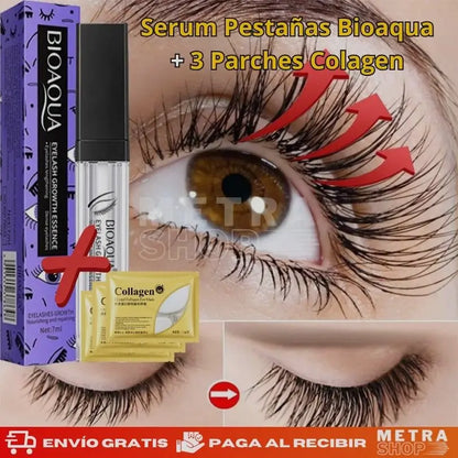 ALARGADOR DE PESTAÑAS SERUM + 3 PARCHES COLAGENO